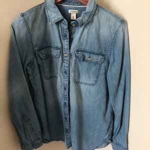 Vintage 00s LlL bean button down denim top